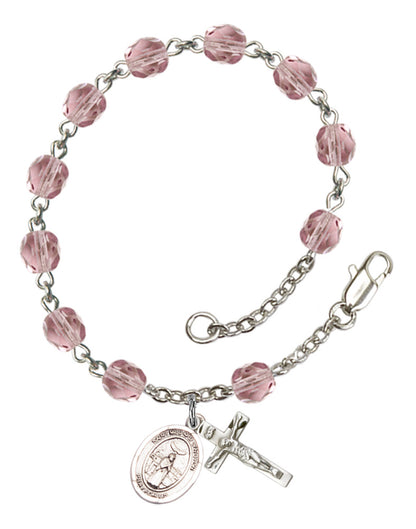 St. Medard of Noyon Rosary Bracelet With 6MM Fire Polished Beads (RB6000AMS9444)