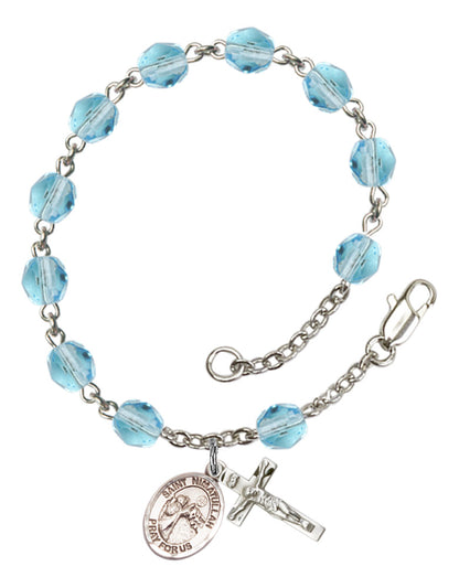 St. Nimatullah Rosary Bracelet With 6MM Fire Polished Beads (RB6000AMS9339)