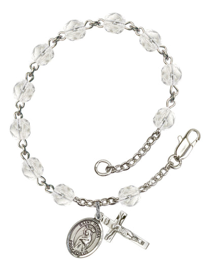 St. Regina Rosary Bracelet With 6MM Fire Polished Beads (RB6000AMS9335)