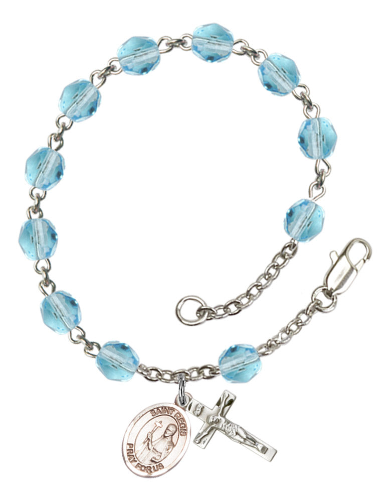 St. Regis Rosary Bracelet With 6MM Fire Polished Beads (RB6000AMS9380)