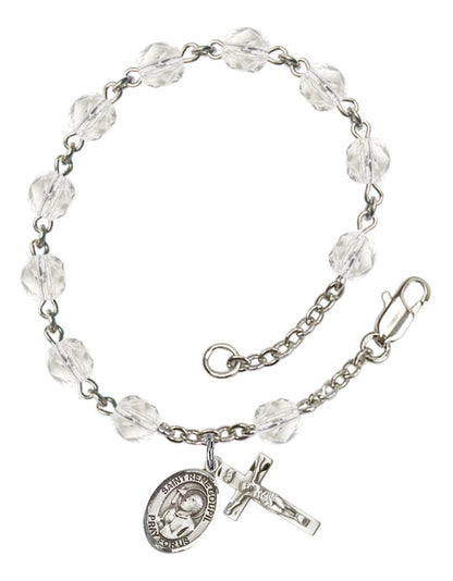 St. Rene Goupil Rosary Bracelet With 6MM Fire Polished Beads (RB6000AMS9334)