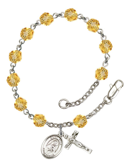 St. Rita of Cascia Rosary Bracelet With 6MM Fire Polished Beads (RB6000AMS9094)