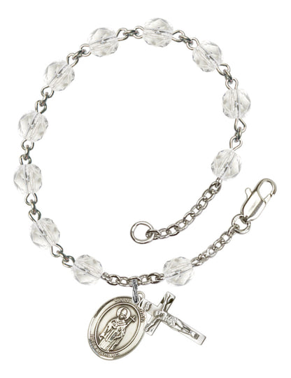 St. Ronan Rosary Bracelet With 6MM Fire Polished Beads (RB6000AMS9315)