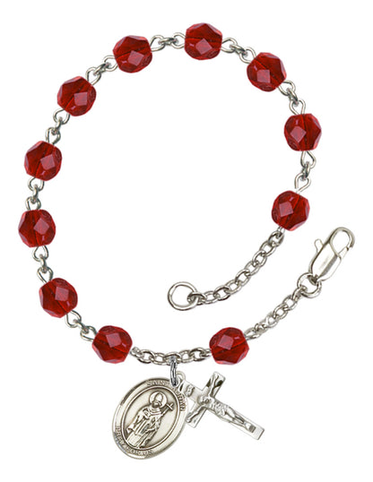St. Ronan Rosary Bracelet With 6MM Fire Polished Beads (RB6000AMS9315)