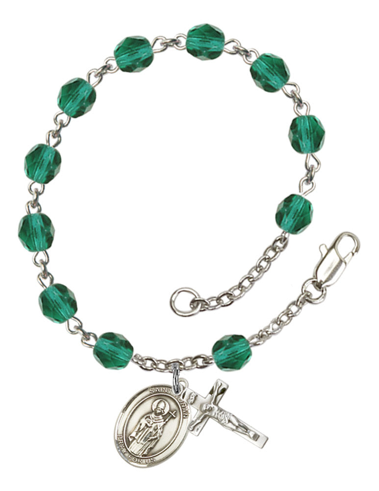 St. Ronan Rosary Bracelet With 6MM Fire Polished Beads (RB6000AMS9315)