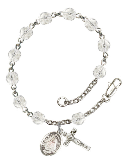 St. Rose Philippine Duchesne Rosary Bracelet With 6MM Fire Polished Beads (RB6000AMS9371)