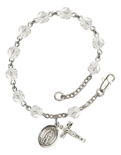 St. Samuel Rosary Bracelet With 6MM Fire Polished Beads (RB6000AMS9259)