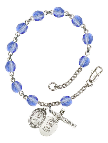 Scapular Rosary Bracelet With 6MM Fire Polished Beads (RB6000AMS9098)