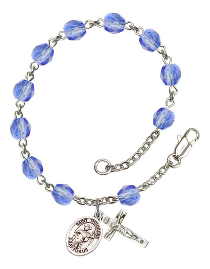 St. Theodore Stratelates Rosary Bracelet With 6MM Fire Polished Beads (RB6000AMS9415)