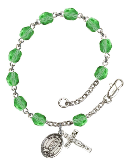 St. Victor of Marseilles Rosary Bracelet With 6MM Fire Polished Beads (RB6000AMS9223)
