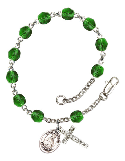 St. Winifred of Wales Rosary Bracelet With 6MM Fire Polished Beads (RB6000AMS9419)