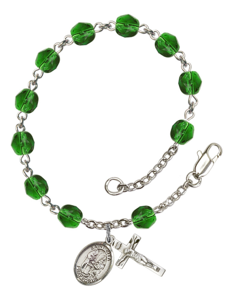 St. Zita Rosary Bracelet With 6MM Fire Polished Beads (RB6000AMS9244)