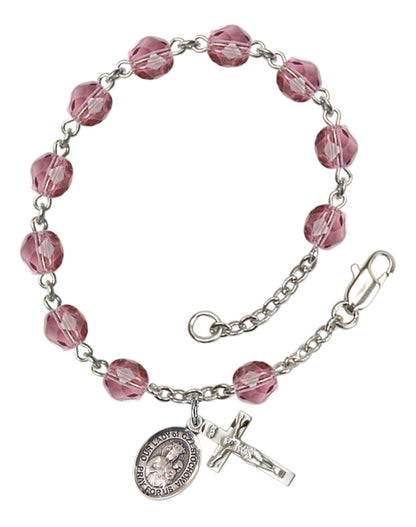 Our Lady of Czestochowa Rosary Bracelet With 6MM Fire Polished Beads (RB6000AMS9421)