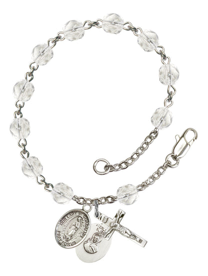 Our Lady of Guadalupe Rosary Bracelet With 6MM Fire Polished Beads (RB6000AMS9206)