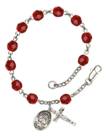 Our Lady of San Juan Rosary Bracelet With 6MM Fire Polished Beads (RB6000AMS9263)