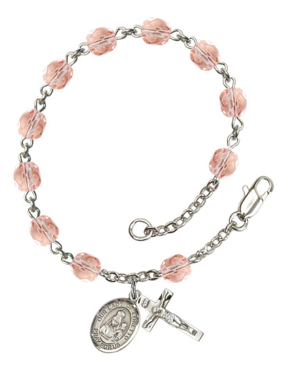 Our Lady of Loretto Rosary Bracelet With 6MM Fire Polished Beads (RB6000AMS9082)