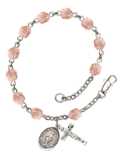 Our Lady The Undoer of Knots Rosary Bracelet With 6MM Fire Polished Beads (RB6000AMS9383)