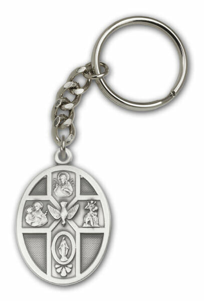5-Way Medal Keychain - Silver Finish