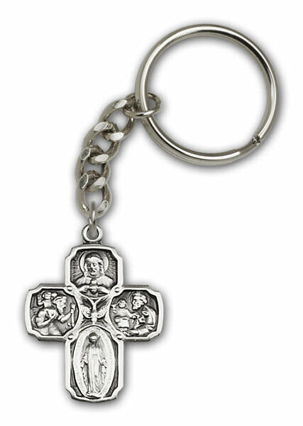 5-way Medal Keychain - Silver Finish 5580SRCS