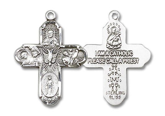 5-Way Medal - Sterling Silver 3/4 x 5/8 Pendant 0044SS
