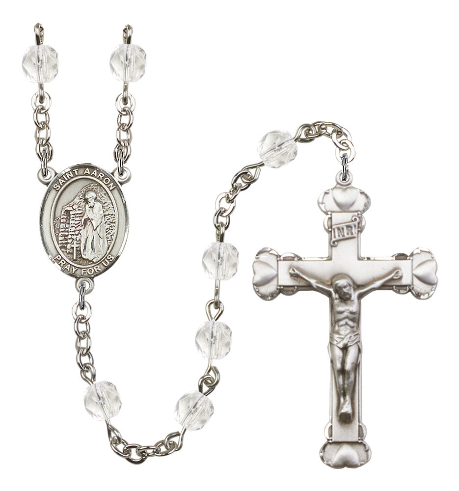 St. Aaron Rosary - 6MM Fire Polished Beads (8254SS)