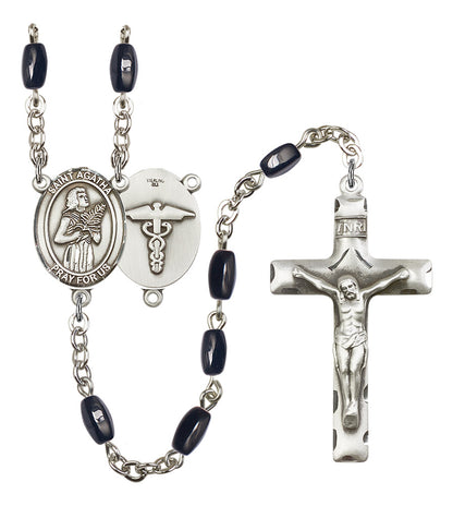 St. Agatha/Nurse Rosary - 6 Bead Options (8003SS9)