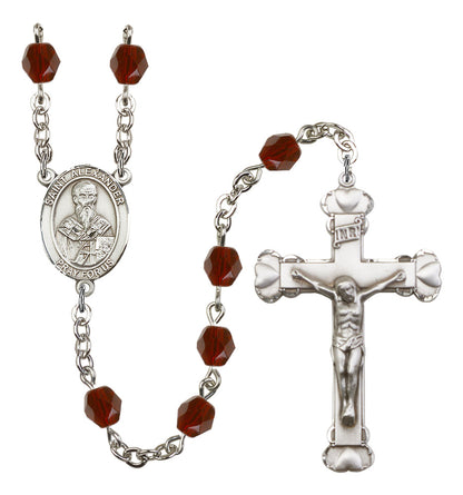 St. Alexander Sauli Rosary - 6MM Fire Polished Beads (8012SS)