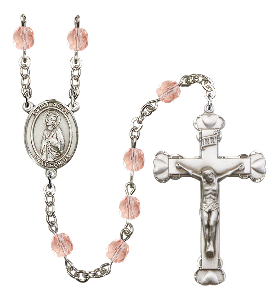 St. Alice Rosary - 6MM Fire Polished Beads (8248SS)