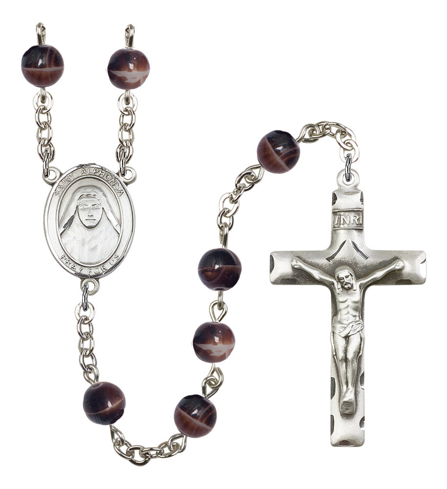 St. Alphonsa of India Rosary - 6 Bead Options (8406SS)