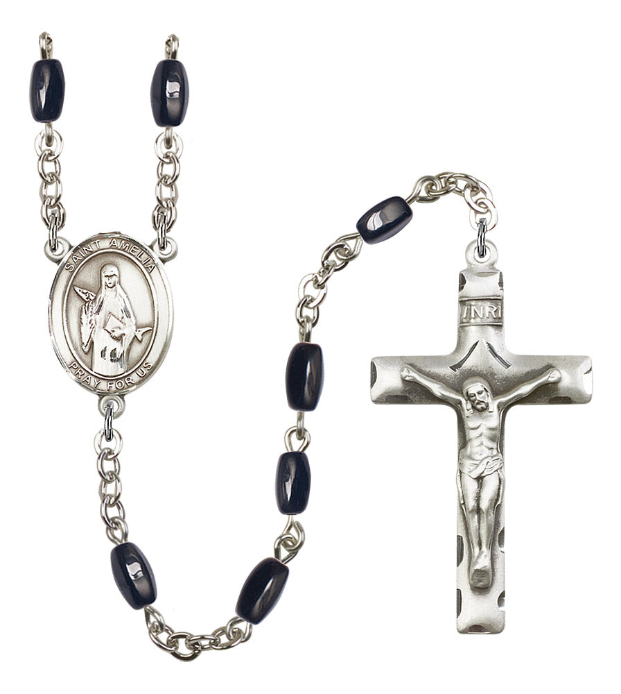 St. Amelia Rosary - 6 Bead Options (8313SS)