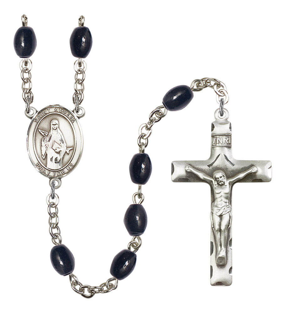 St. Amelia Rosary - 6 Bead Options (8313SS)