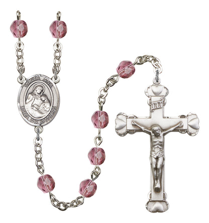 Santa Ana Rosary - 6MM Fire Polished Beads (8002SPSS)