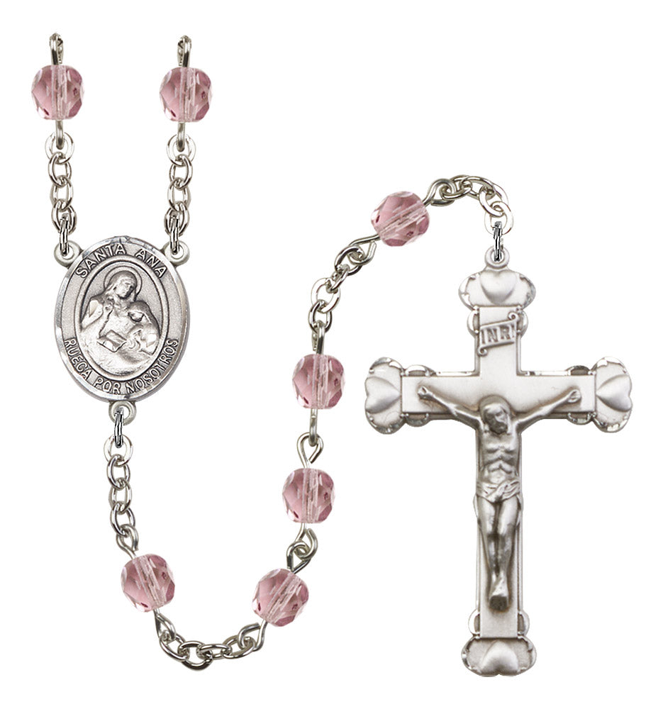 Santa Ana Rosary - 6MM Fire Polished Beads (8002SPSS)