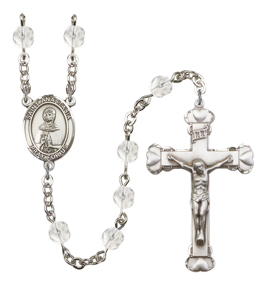 St. Anastasia Rosary - 6MM Fire Polished Beads (8213SS)