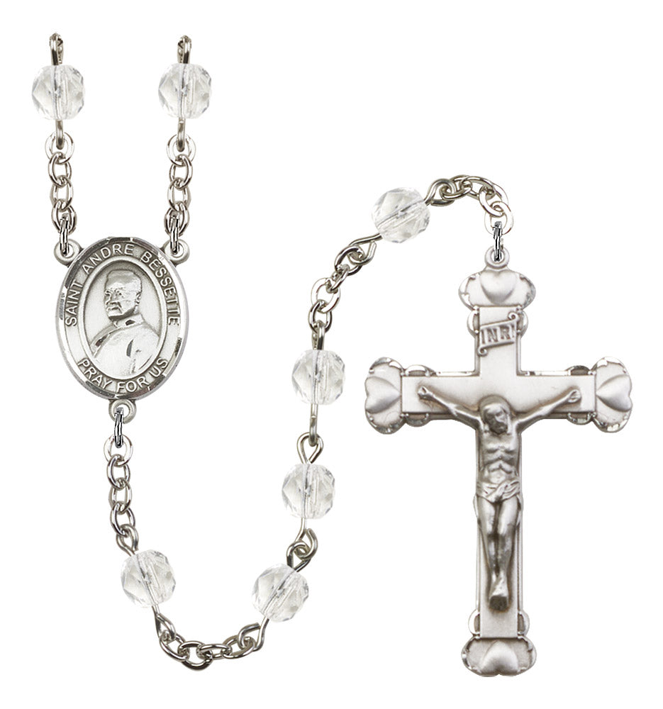 St. Andre Bessette Rosary - 6MM Fire Polished Beads (8424SS)