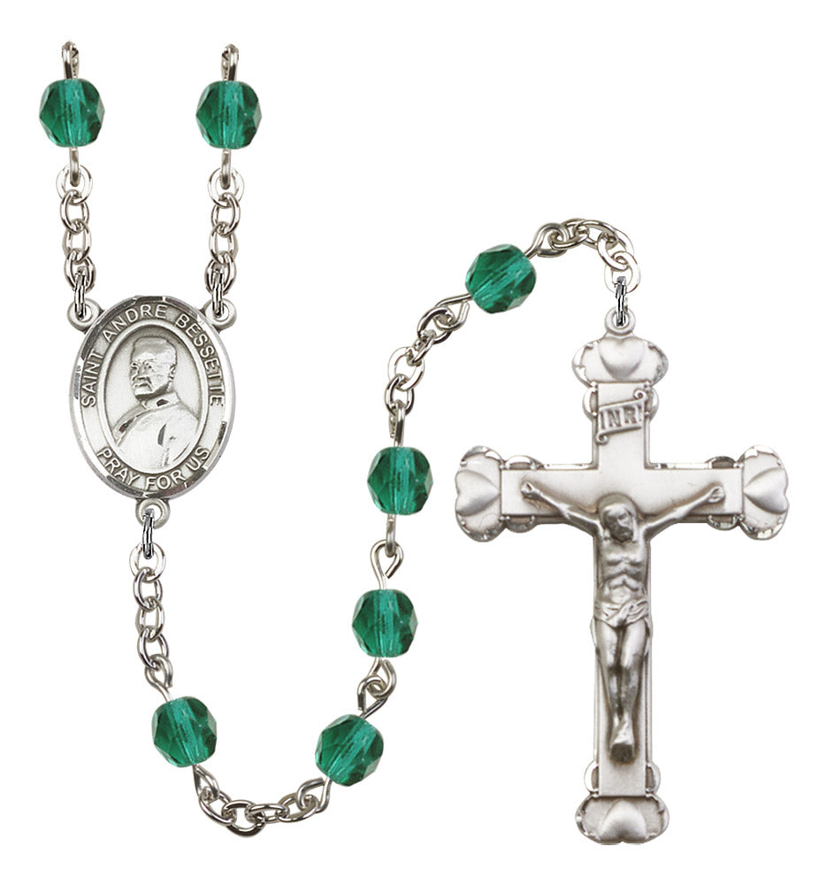 St. Andre Bessette Rosary - 6MM Fire Polished Beads (8424SS)