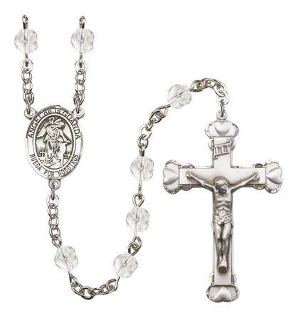 Angel De La Guardia Rosary - 6MM Fire Polished Beads (8118SPSS)