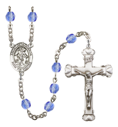 Angel De La Guardia Rosary - 6MM Fire Polished Beads (8118SPSS)