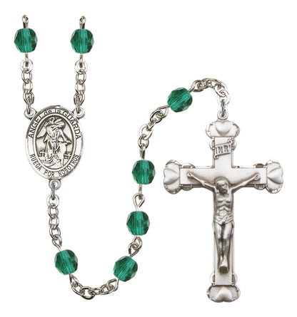 Angel De La Guardia Rosary - 6MM Fire Polished Beads (8118SPSS)