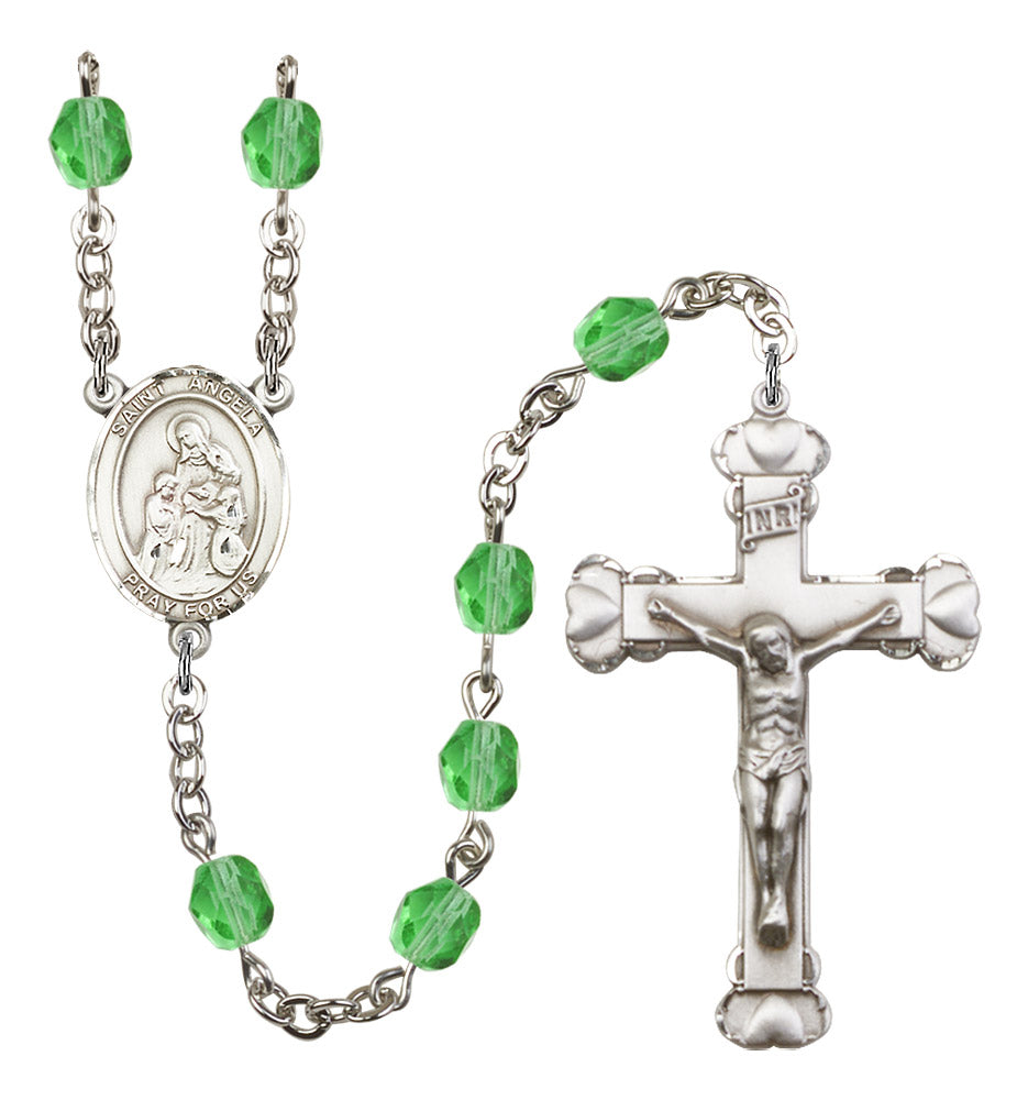 St. Angela Merici Rosary - 6MM Fire Polished Beads (8284SS)