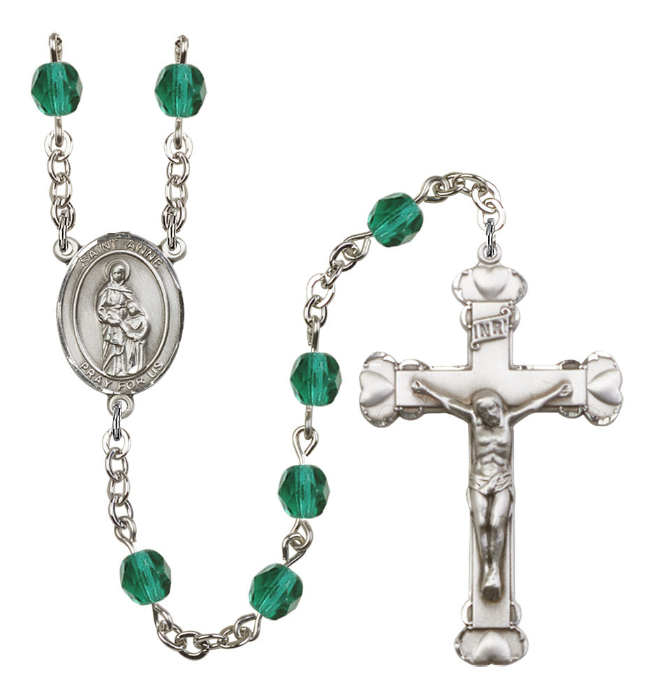 St. Anne Rosary - 6MM Fire Polished Beads (8374SS)