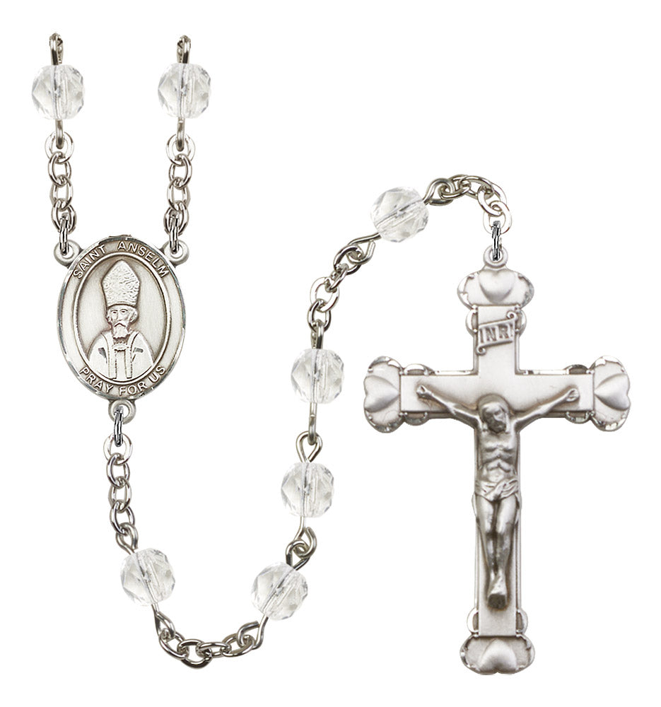 St. Anselm of Canterbury Rosary - 6MM Fire Polished Beads (8342SS)