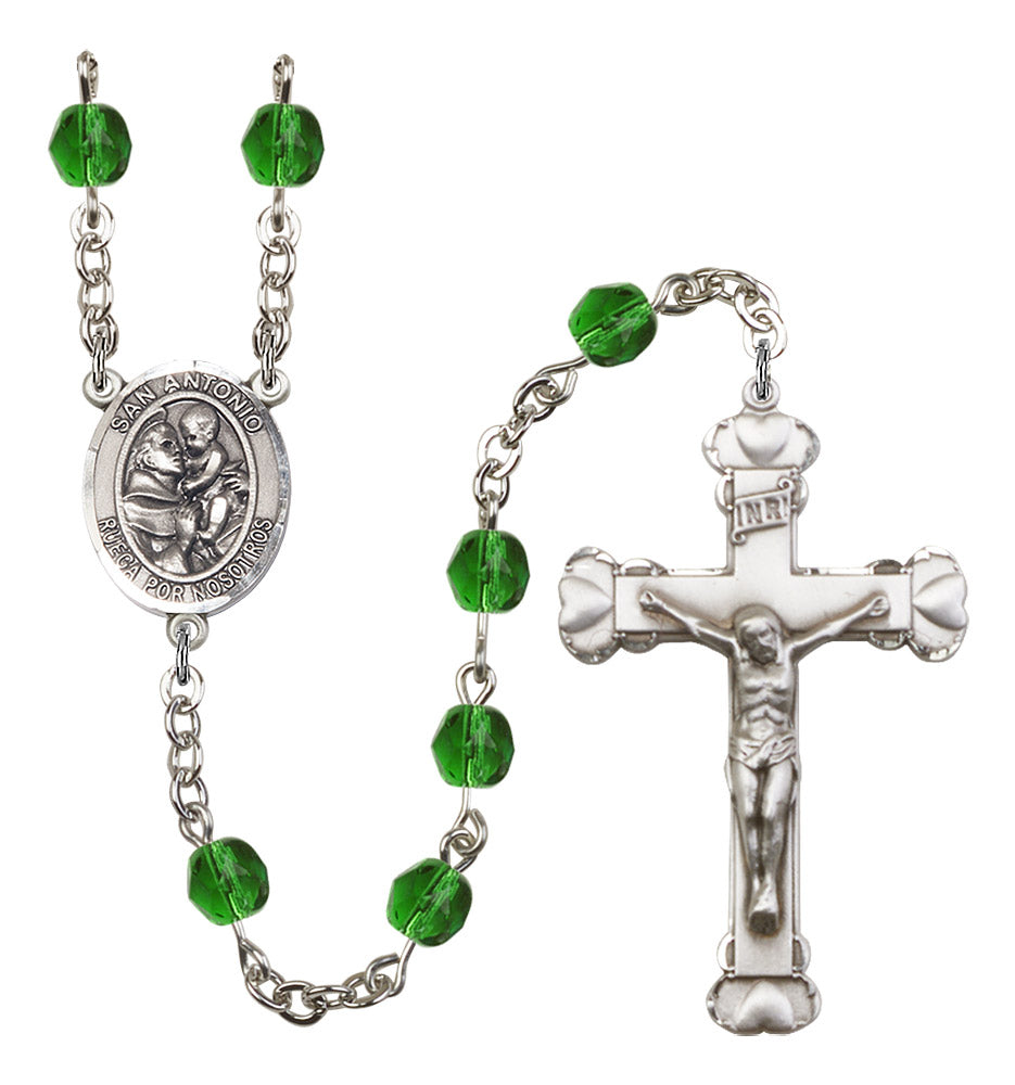 San Antonio Rosary - 6MM Fire Polished Beads (8004SPSS)