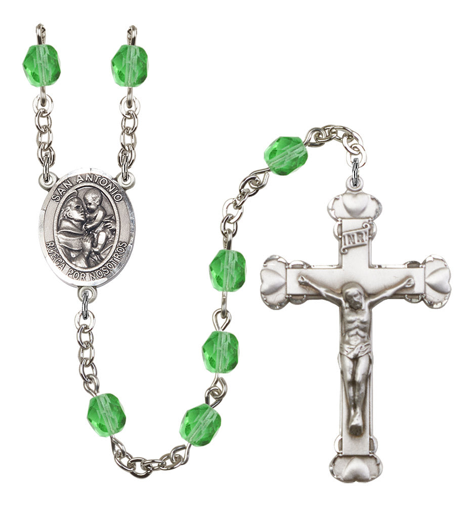 San Antonio Rosary - 6MM Fire Polished Beads (8004SPSS)