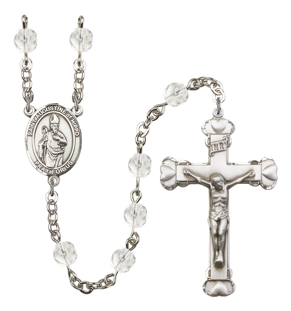St. Augustine of Hippo Rosary - 6MM Fire Polished Beads (8202SS)