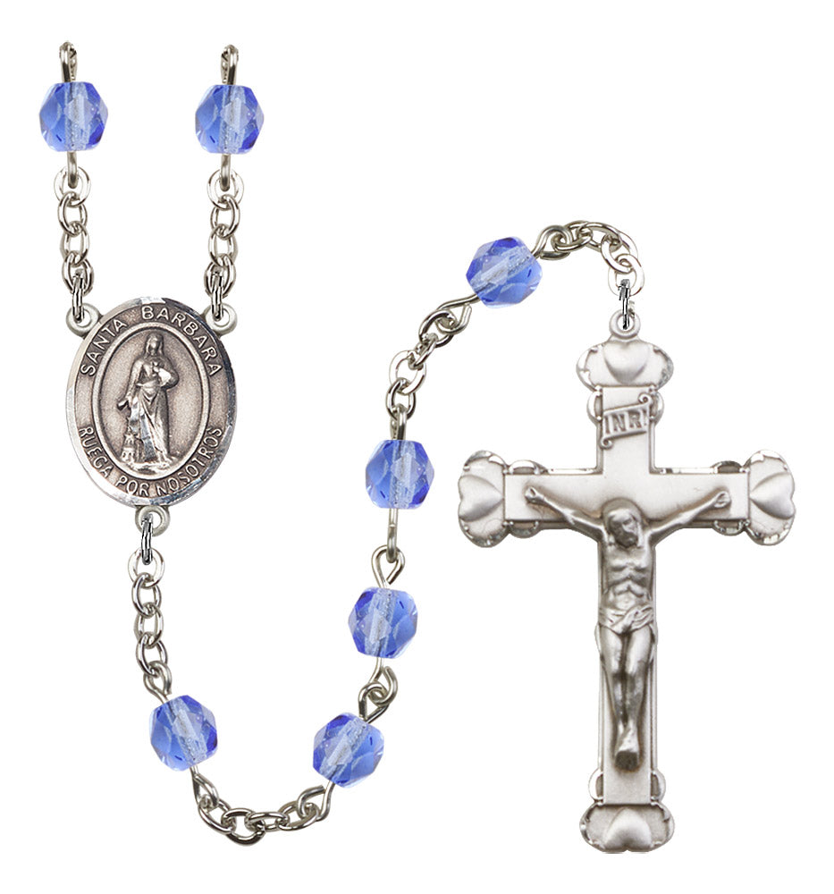 Santa Barbara Rosary - 6MM Fire Polished Beads (8006SPSS)
