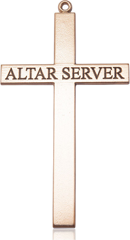 Gold Altar Server Cross Pendant