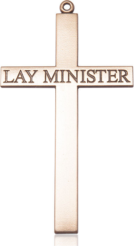 Gold Lay Minister Cross Pendant