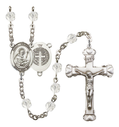 St. Benedict Rosary - 6MM Fire Polished Beads (8008SS)