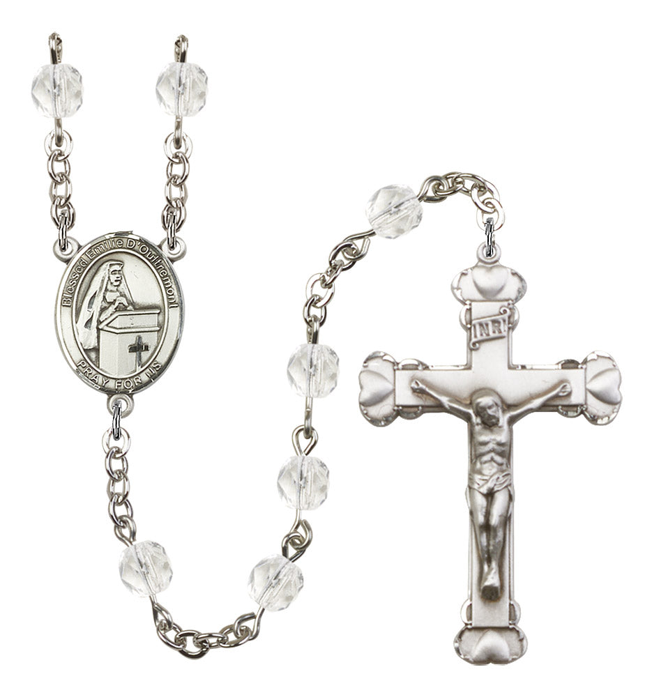 Blessed Emilie D'oultremont Rosary - 6MM Fire Polished Beads (8390SS)